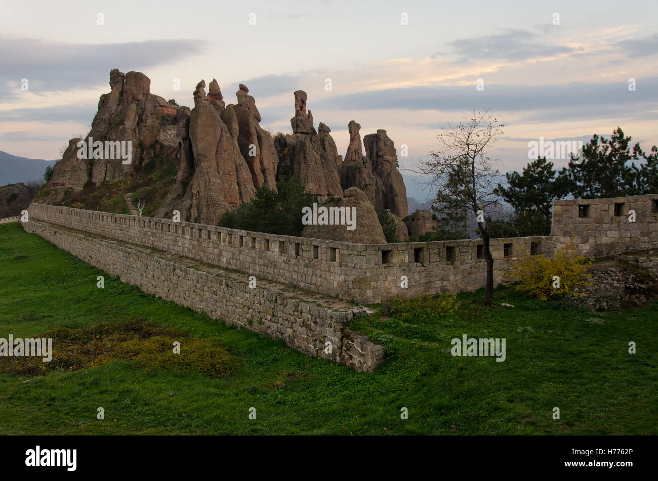 Felsformationen in Belogradchik Festung, Bulgarien Stockfoto