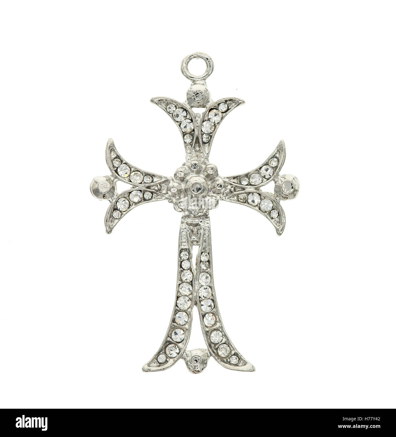 Nahaufnahme von Kreuz Anhänger Stockfoto
