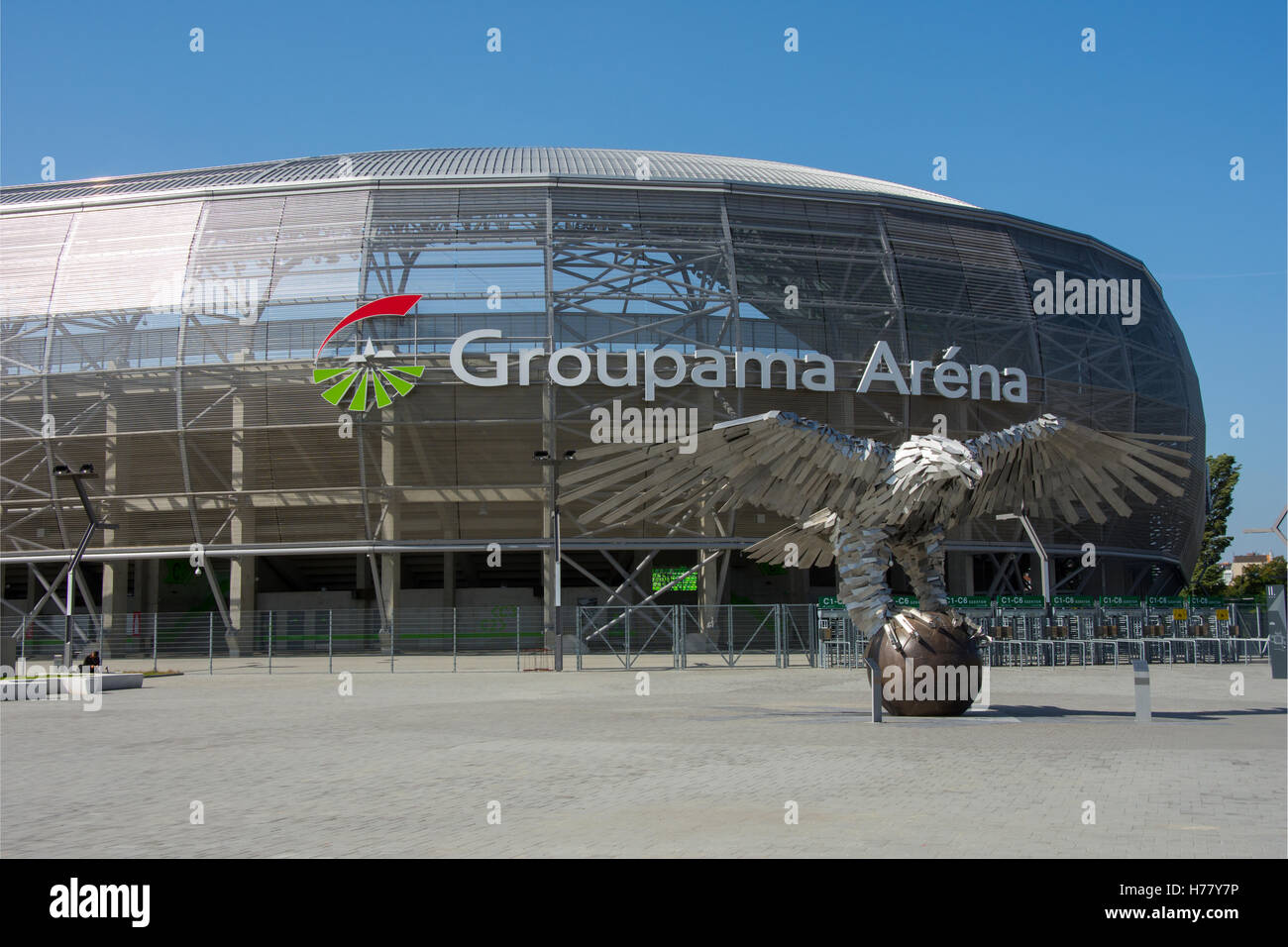 Groupama Arena Fußball Fußball Fußball-Stadion Stockfoto