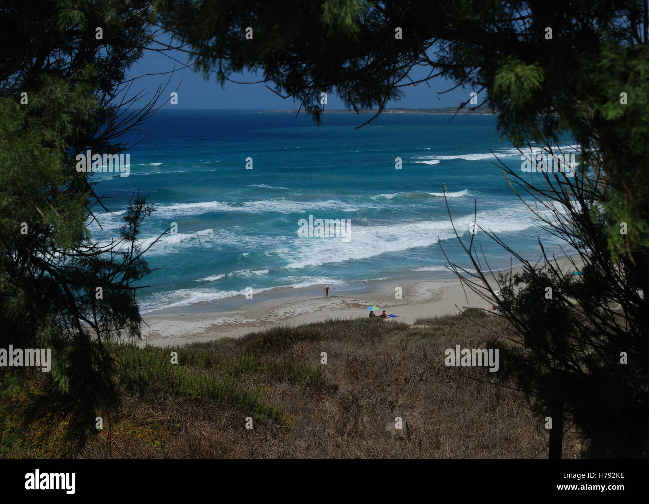 Offener Strand in Sardinien, Italien. Stockfoto