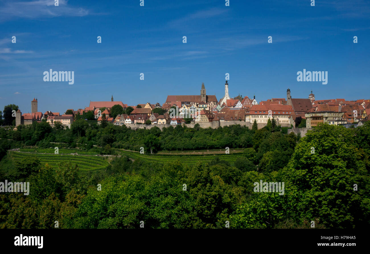 Rothenburg Ob der Tauber, mittelalterliche Stadt, Bayern, Deutschland Stockfoto