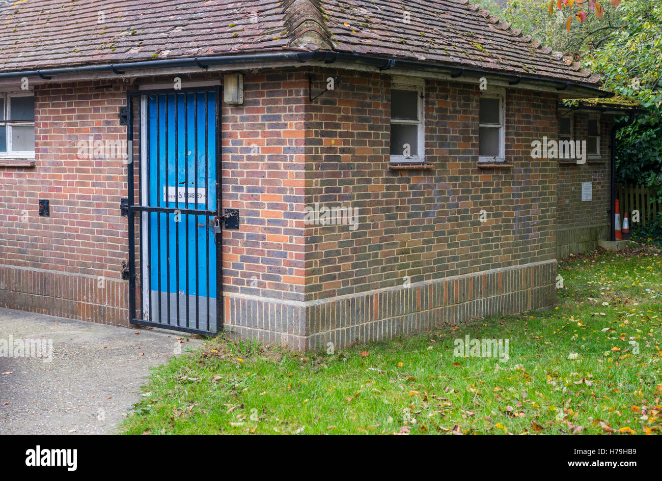 Öffentliche Toiletten in Großbritannien geschlossen. Stockfoto