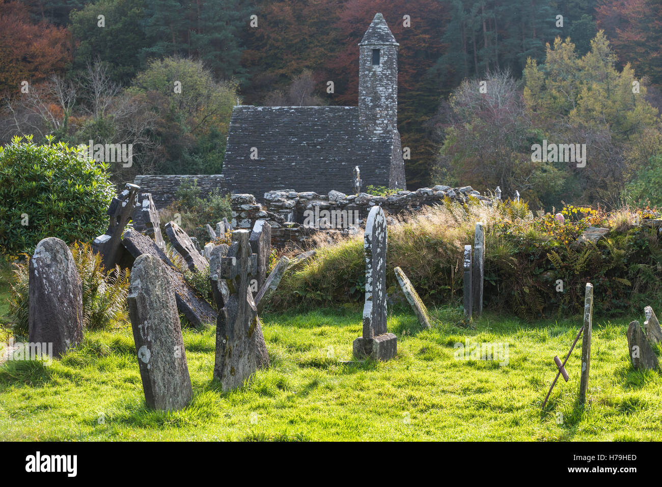 Glendalough, Irland Stockfoto