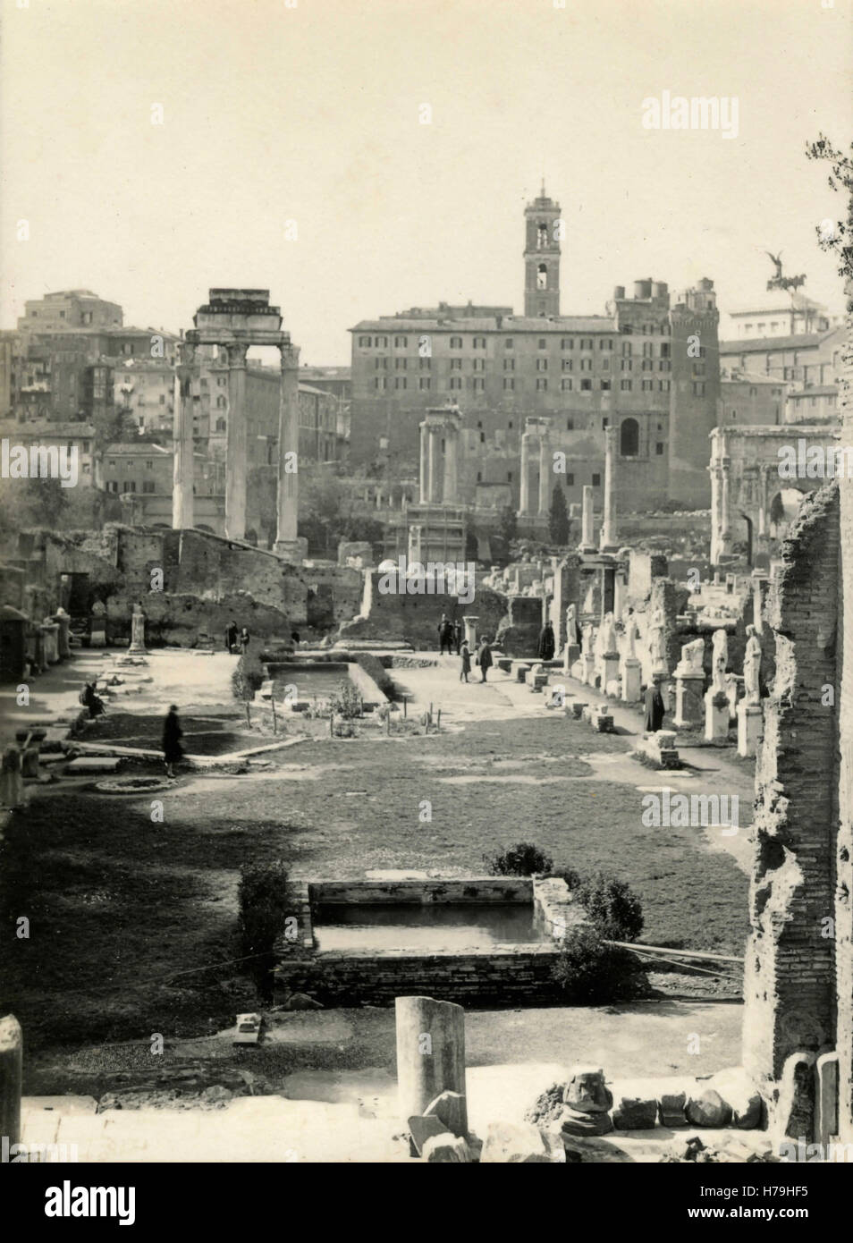 Palast der Vestalinnen auf das Forum Romanum, Rom, Italien Stockfoto