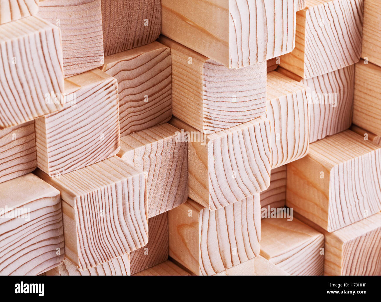 Naturholz geschnitten Strahl Hintergrund Stockfoto