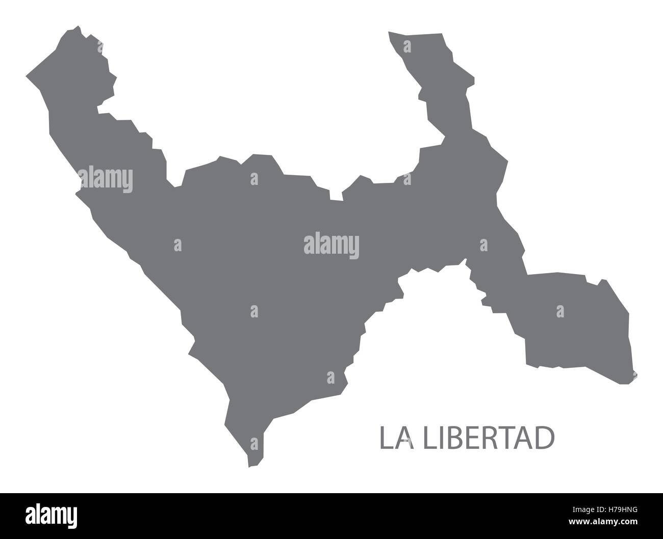 La Libertad Peru Karte grau Stock Vektor