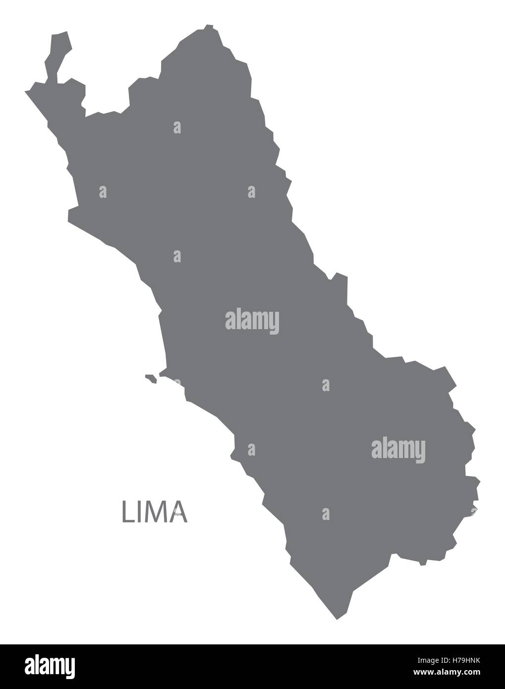 Lima Peru Karte grau Stock Vektor