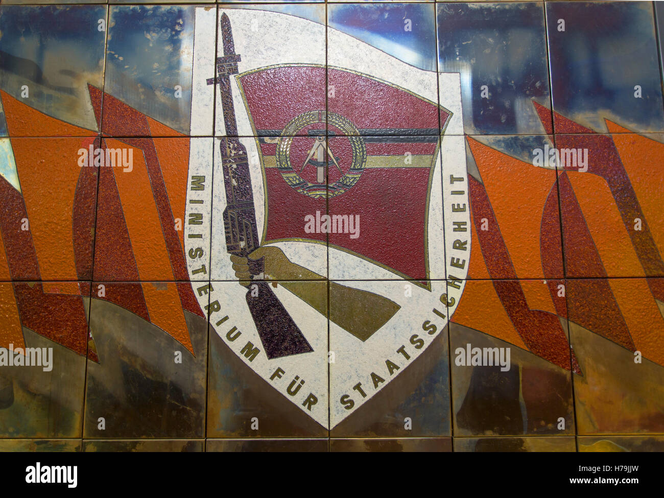 Runde Ecke (ehemaliges Hauptquartier des Ministeriums für Staatssicherheit), Leipzig, Sachsen, Deutschland Stockfoto Runde Ecke (ehemaliges Hauptquartier des Ministeriums für Staatssicherheit), Leipzig, Sachsen, Deutschland Stockfoto
