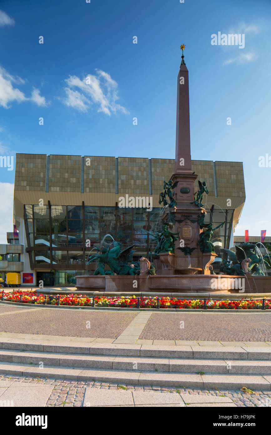 Neues Gewandhaus Konzerthalle in Augustusplatz, Leipzig, Sachsen, Deutschland Stockfoto