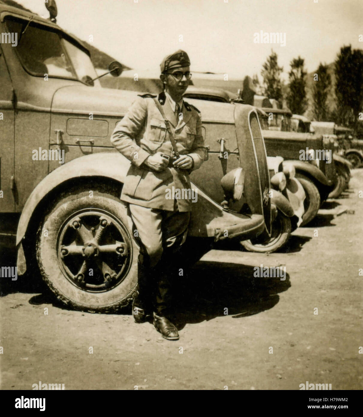 Fahrer-Soldaten der italienischen Armee Stockfoto