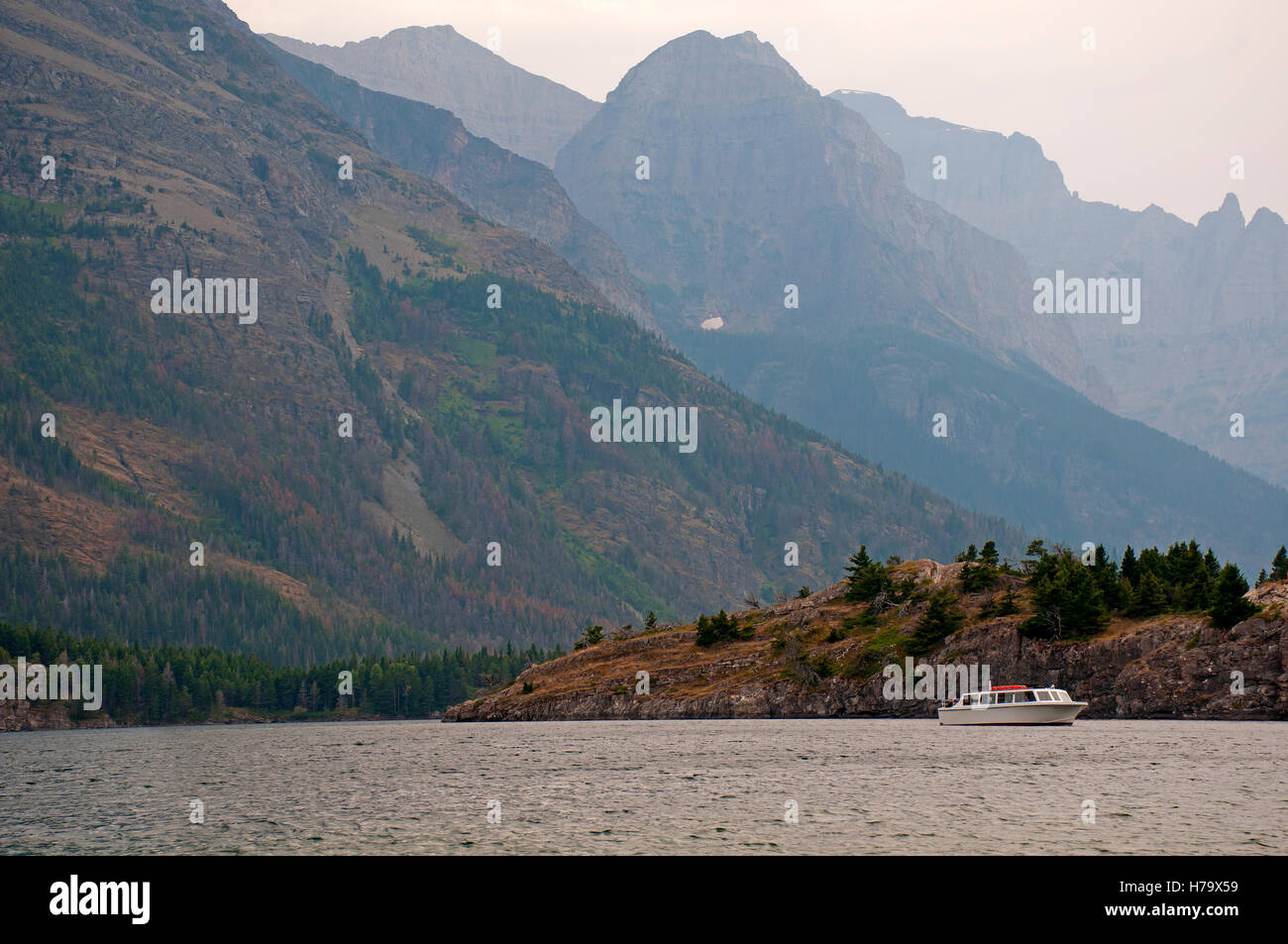 St. Mary Lake, Glacier County, Montana, USA Stockfoto