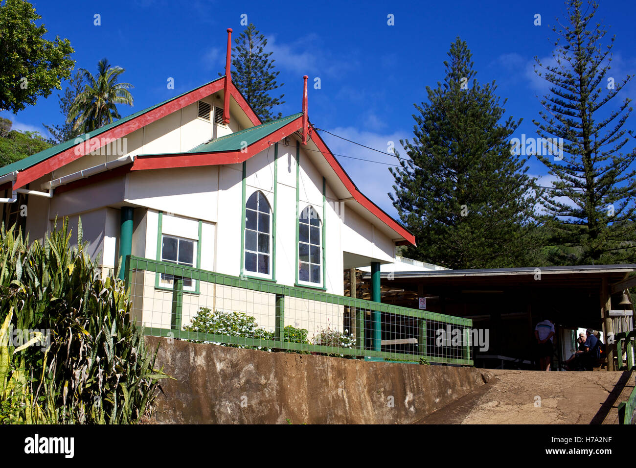 Pitcairn, Söhne von Meuterern! -02/06/2012 - Pitcairn / Pitcairn - kleine adventistische Kirche von Adamastown, Pitcairninseln - Olivier Goujon / Le Pictorium Stockfoto