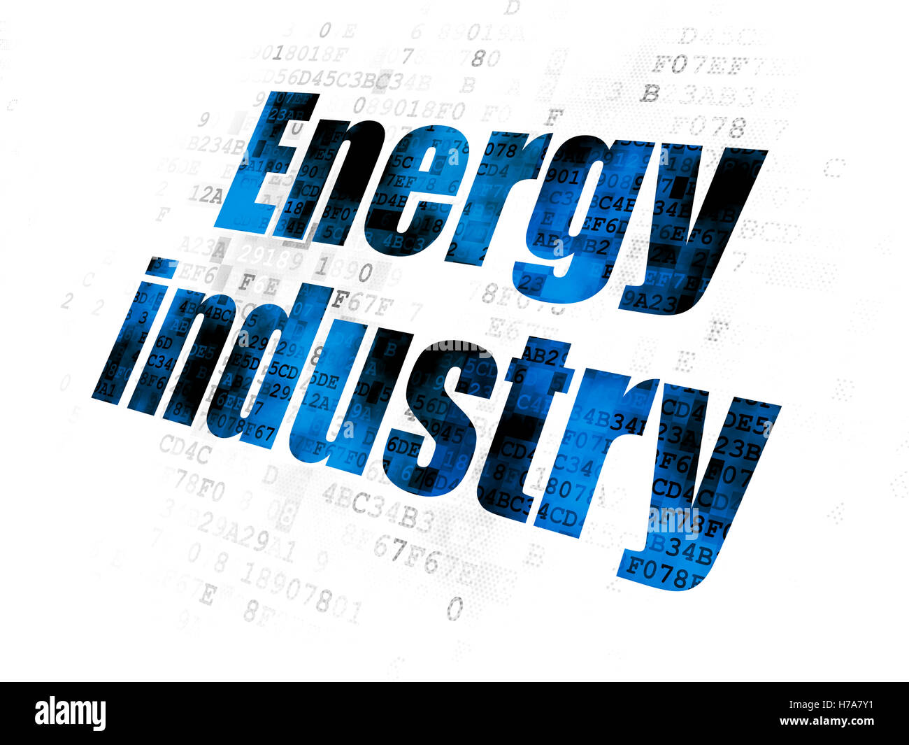 Manufacuring Konzept: Energiewirtschaft auf Digital-Hintergrund Stockfoto