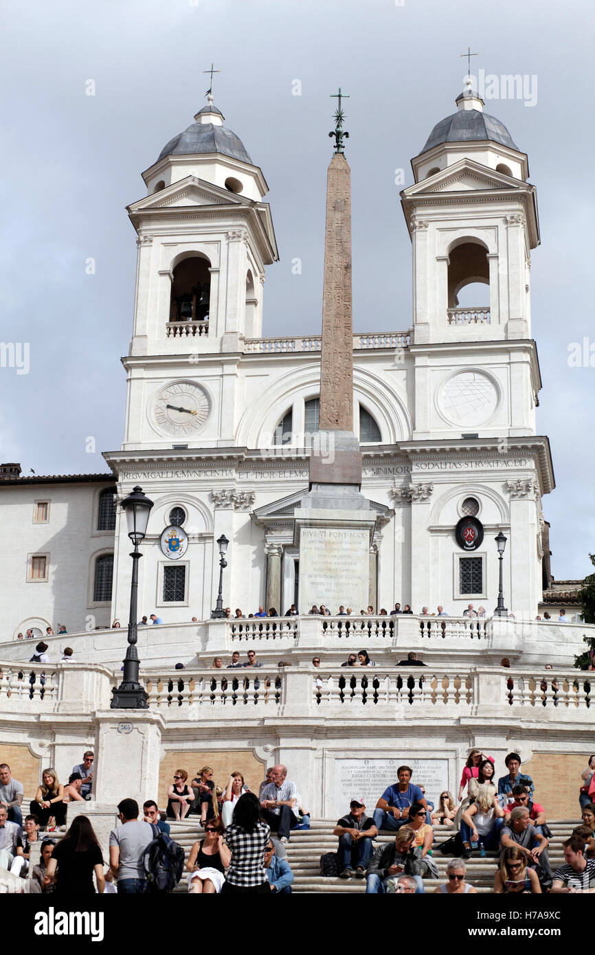 Die spanische Treppe öffnen Sie nach der Wiederherstellung in Rom, Italien Stockfoto