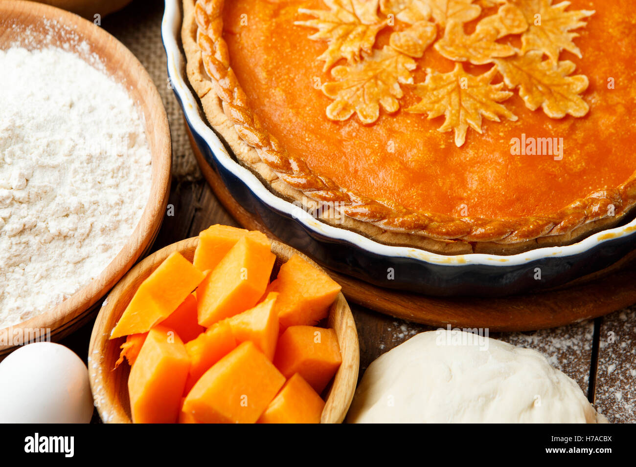 Traditionelle Amerikanische Hausgemachte Kurbis Kuchen Stockfotografie Alamy