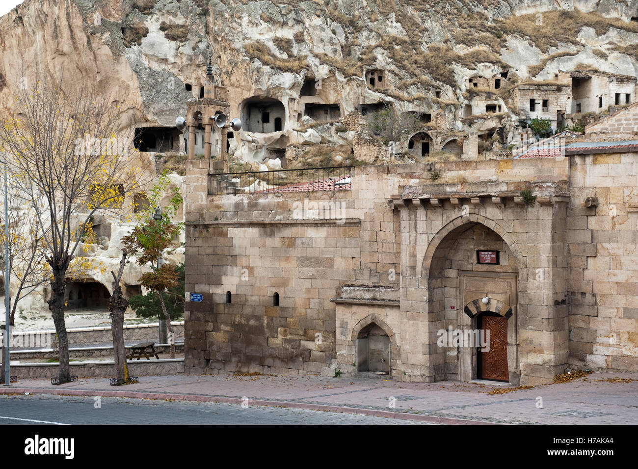 Höhle Wohnungen in Urgup, Kappadokien, Nevsehir Provinz, Türkei Stockfoto