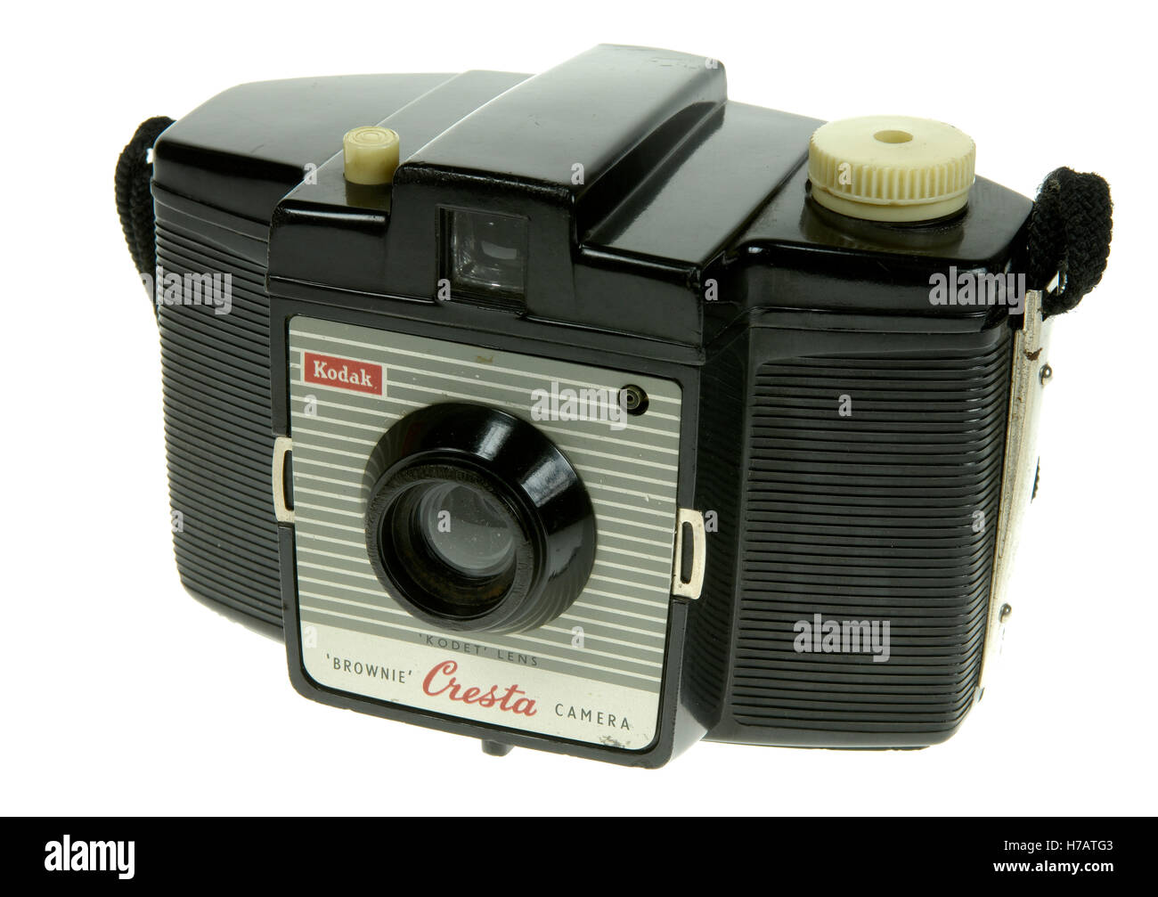 Kodak Cresta Kunststoff schwarz eye-level-Kamera ca. 1955-58 Stockfoto