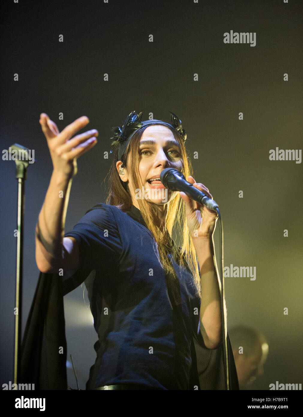 Manchester, UK. 3. Oktober 2016. PJ Harvey im Konzert. Bildnachweis: John Bentley/Alamy Live-Nachrichten Stockfoto
