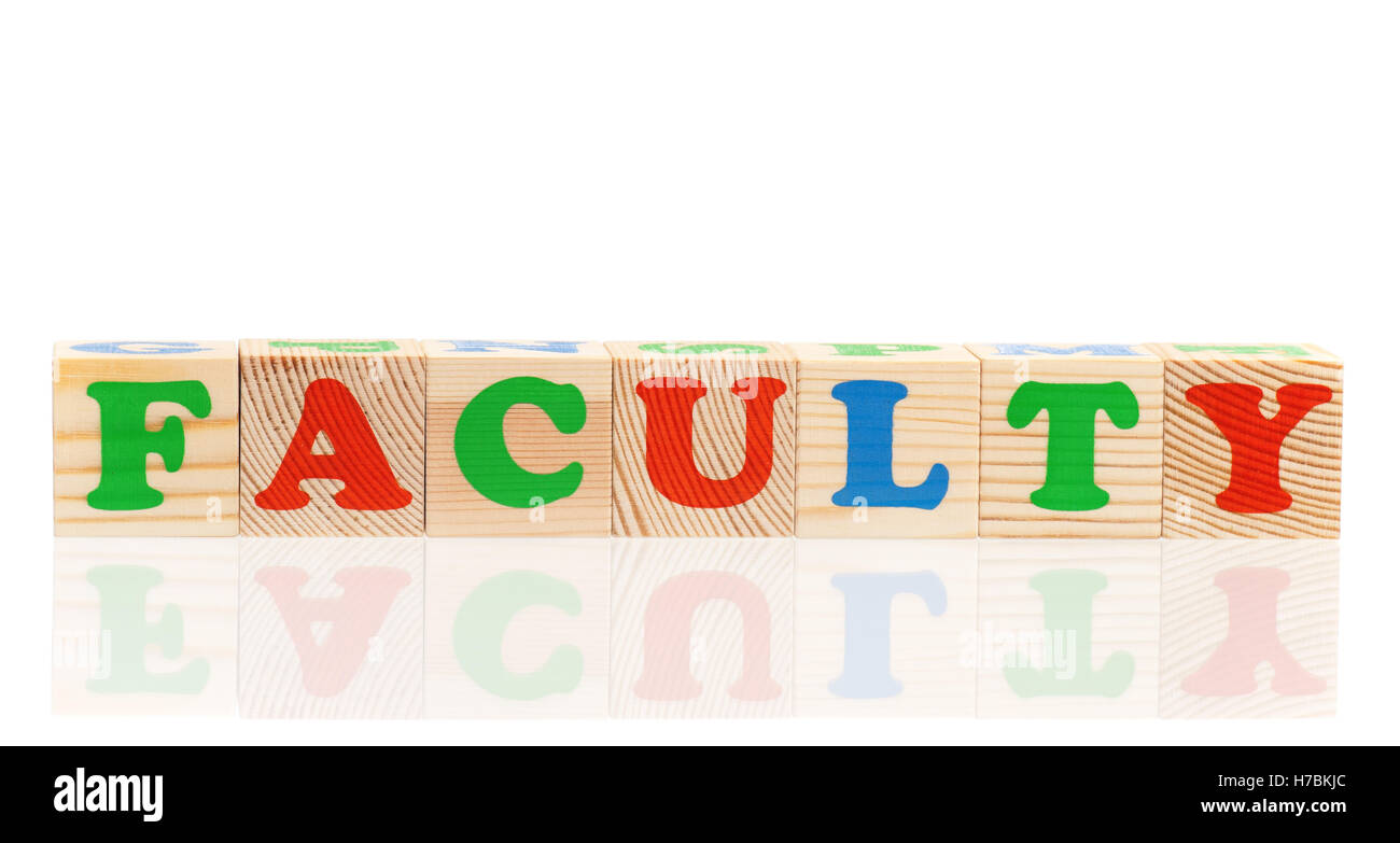 Hölzerne Würfel mit Buchstaben Stockfoto