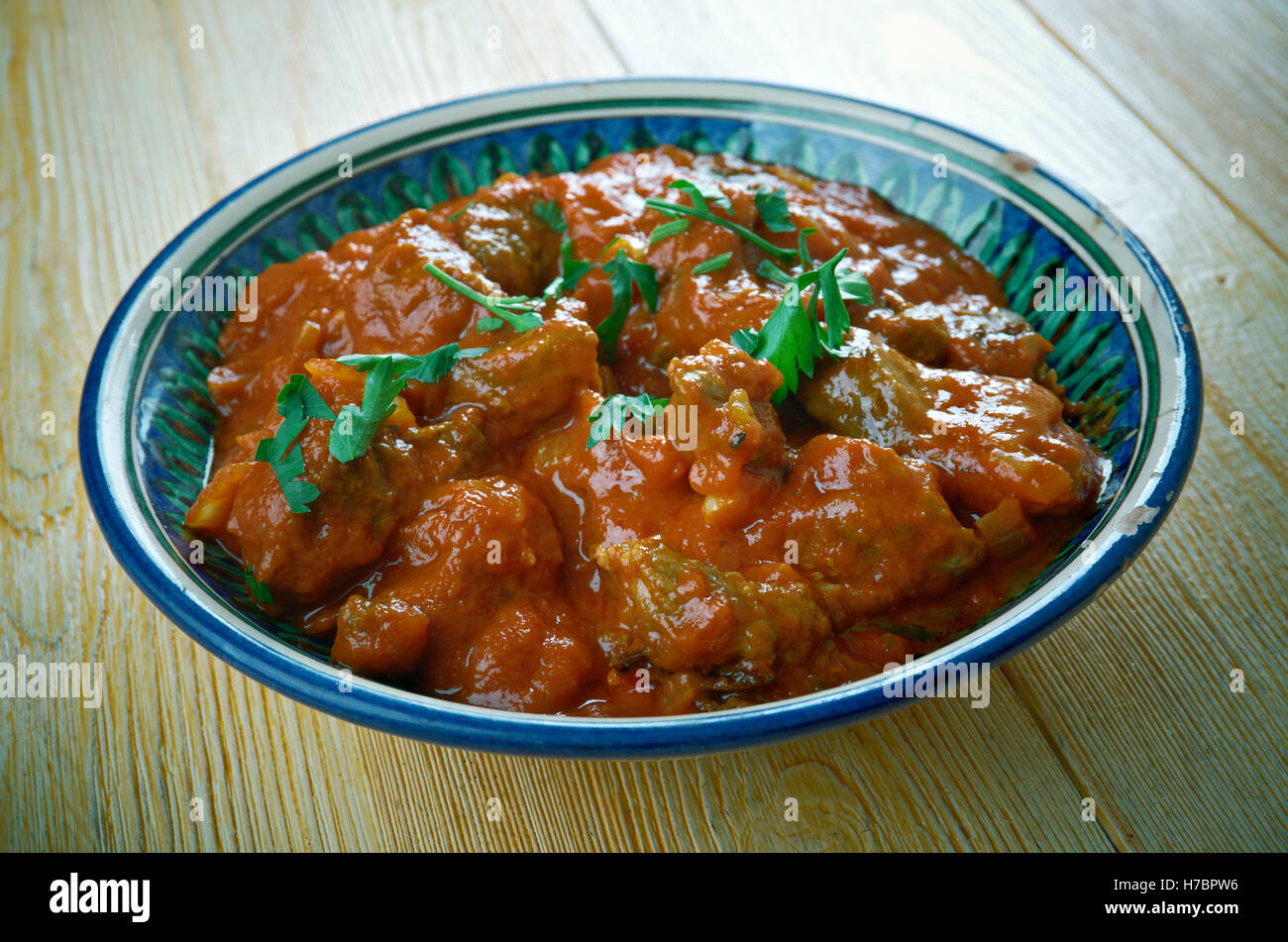 Kosha Mangsho - würzigen Bengali Hammelfleisch Curry Stockfoto