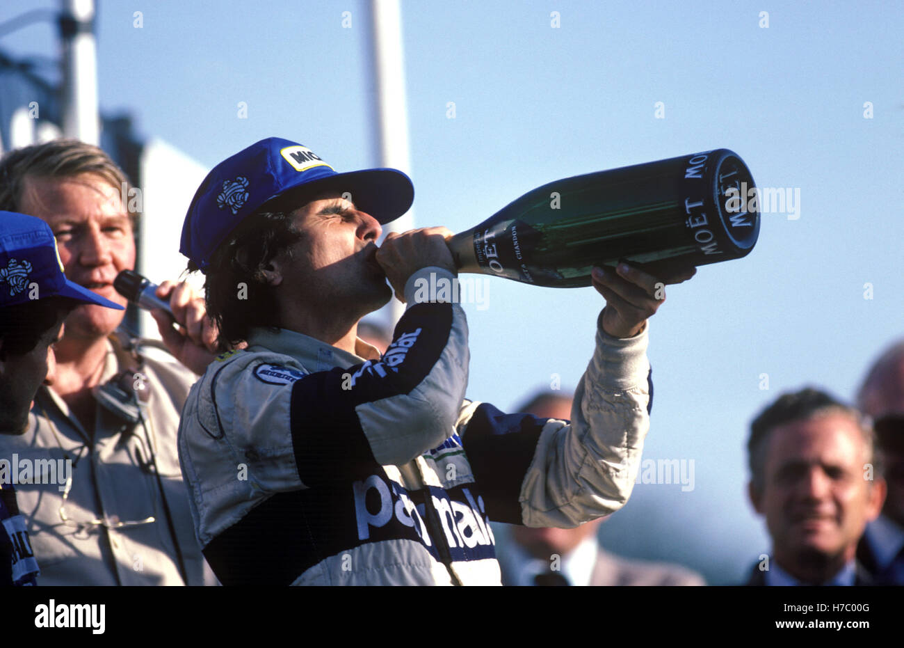 Nelson Piquet 1983 gewinnt British GP Stockfotografie Alamy