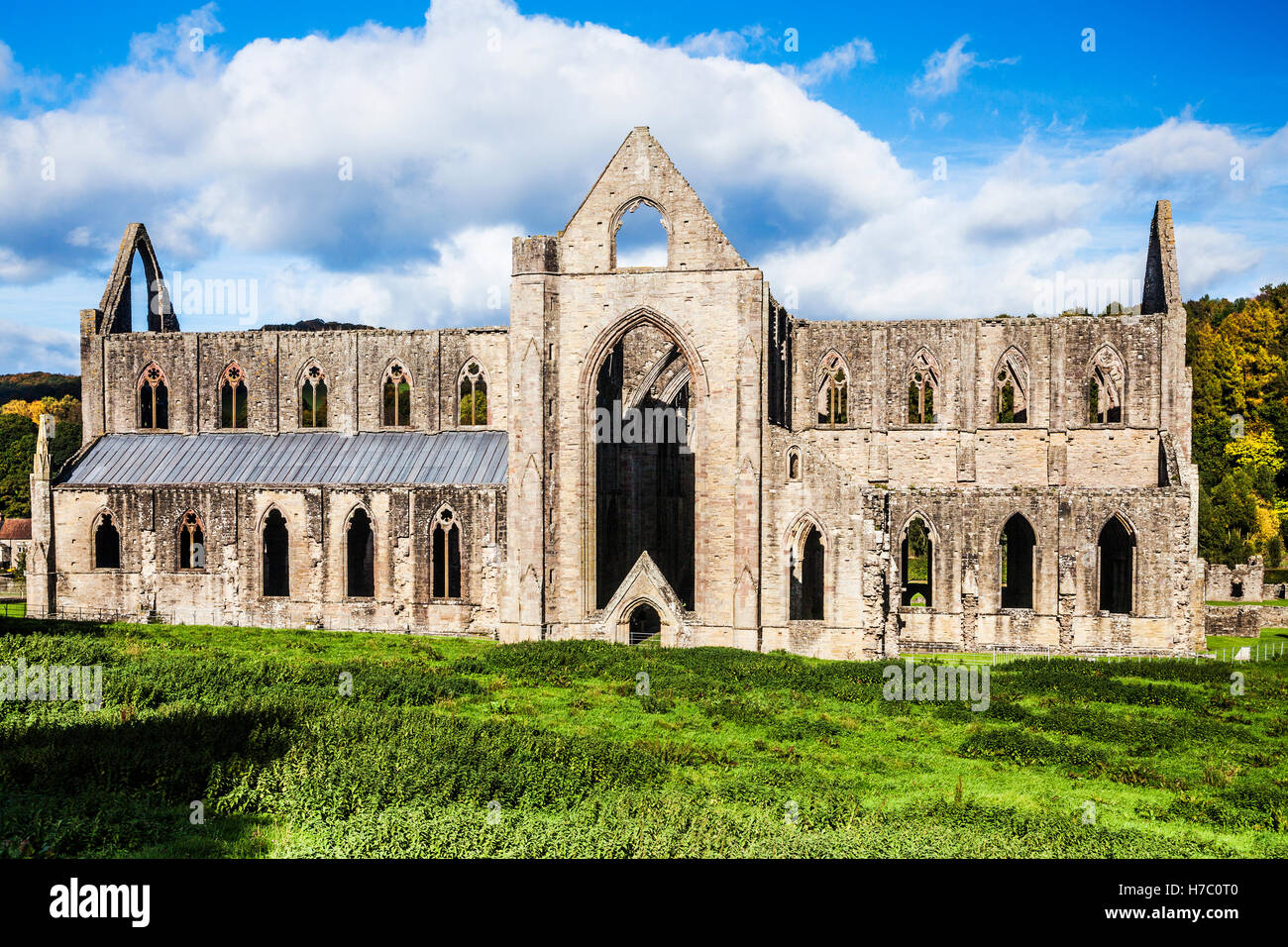 Tintern Abbey in Monmouthshire, Wales. Stockfoto