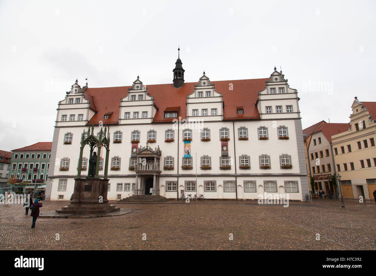 Rathaus Lutherstadt Wittenberg Stockfoto