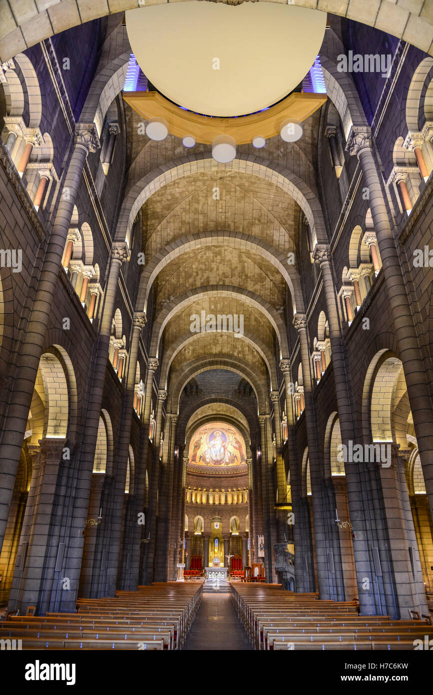 Innenraum der St.-Nikolaus-Kathedrale, Monaco Stockfoto