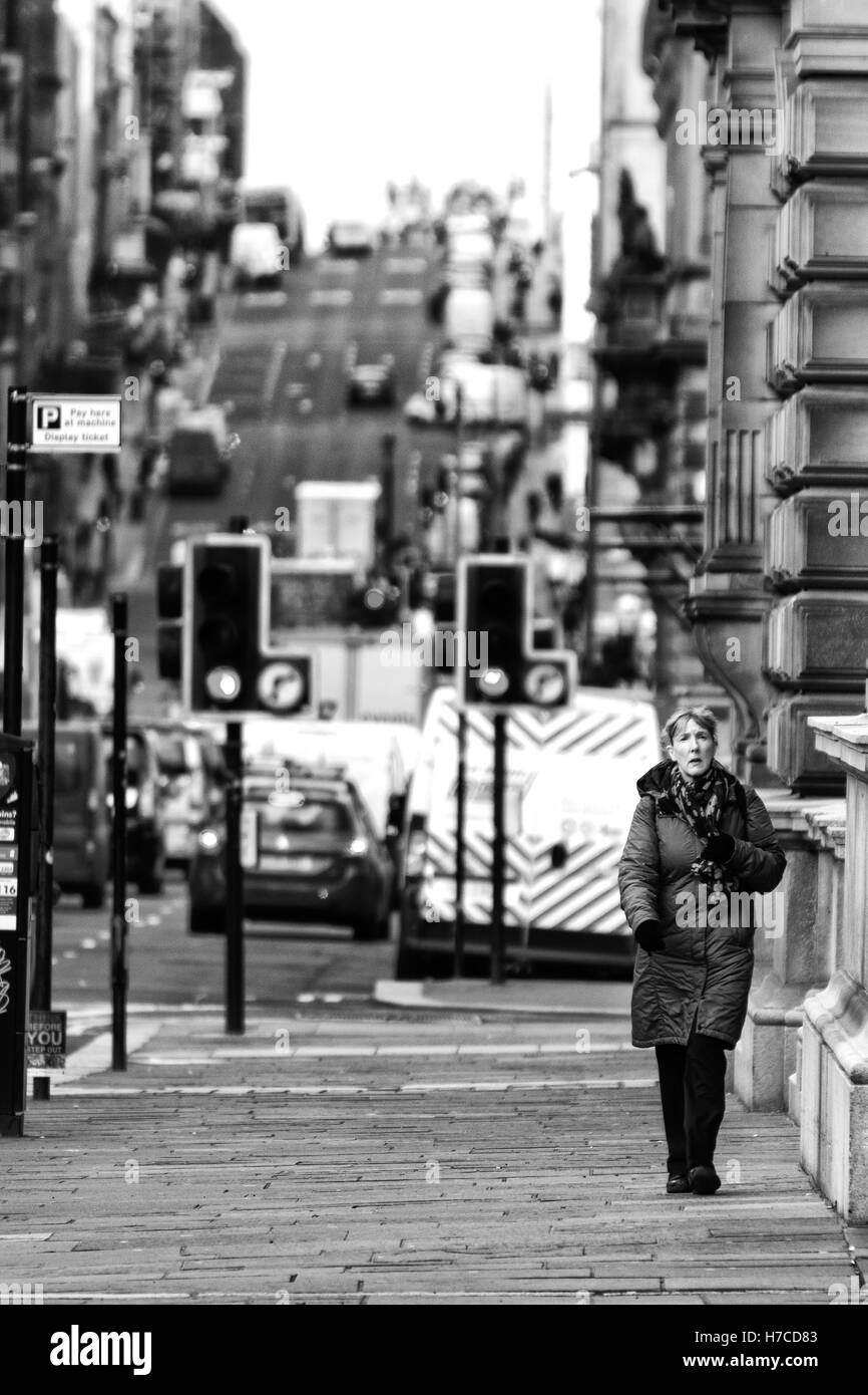 Auf dem Weg zur Arbeit von Glasgow Schottland, Vereinigtes Königreich Stockfoto
