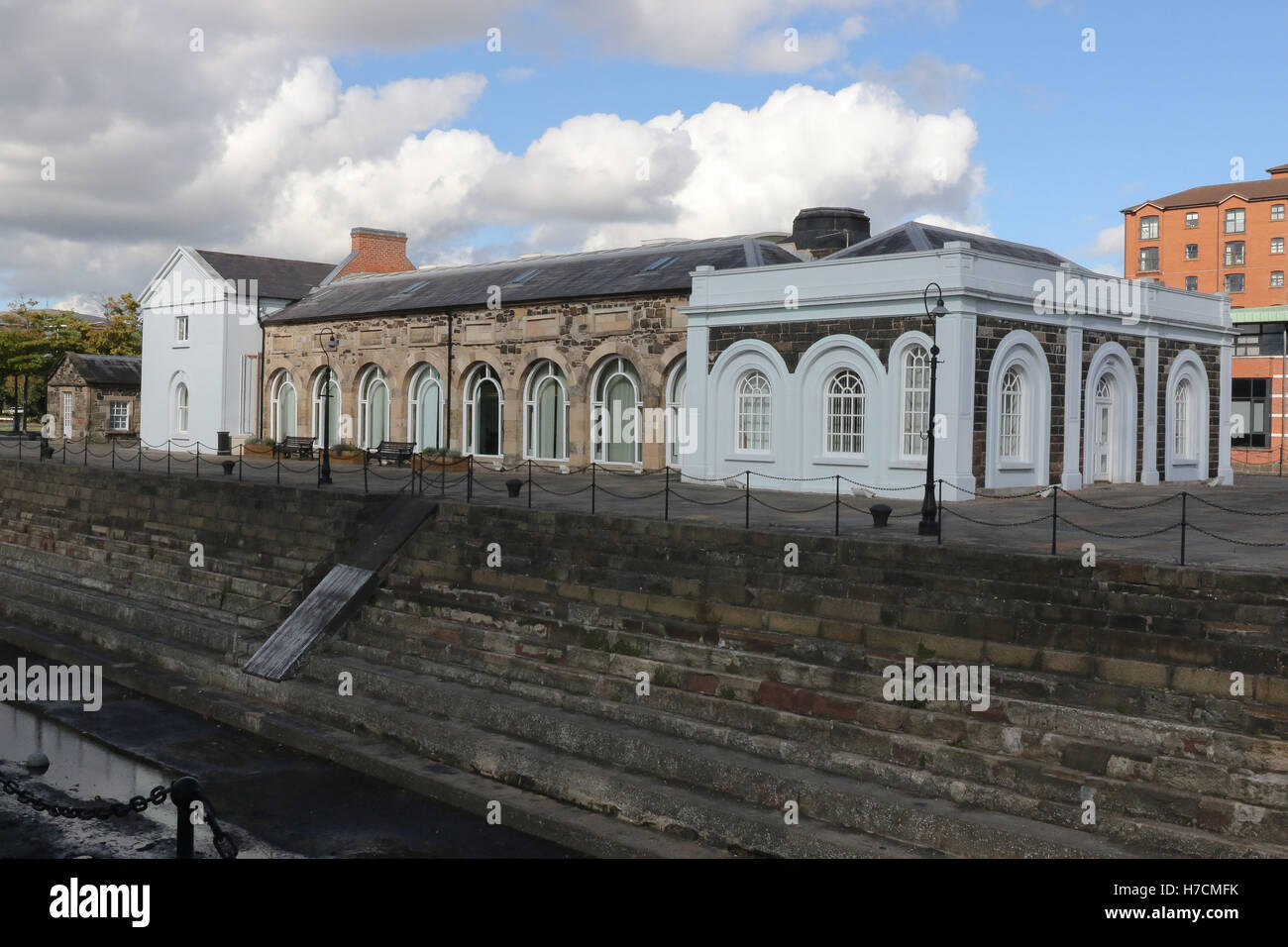 Clarendon Dock in Belfast Hafen, Belfast, Nordirland. Stockfoto