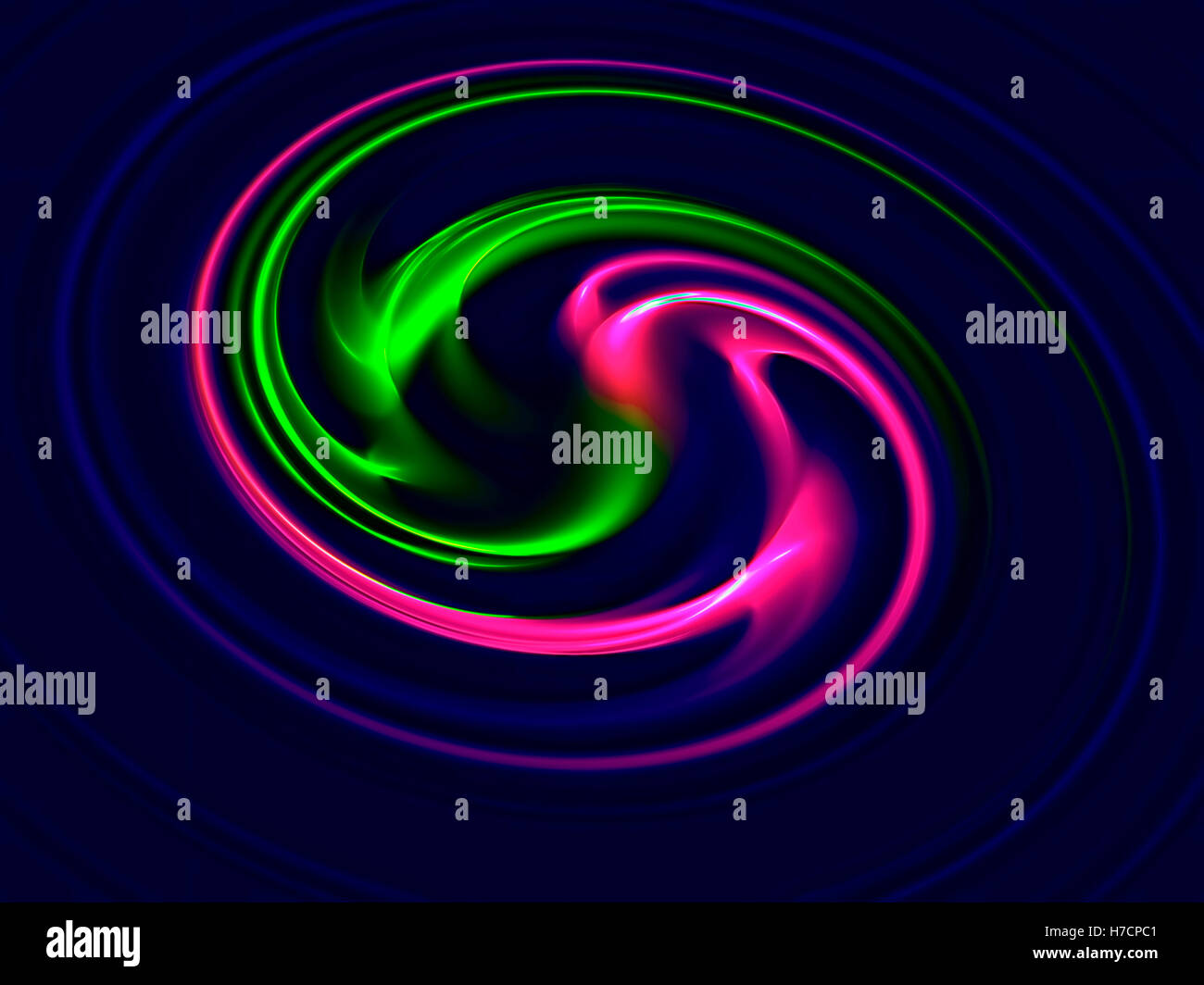 Abstrakte Yin-Yang-Symbol - Digital generiert Stockfoto