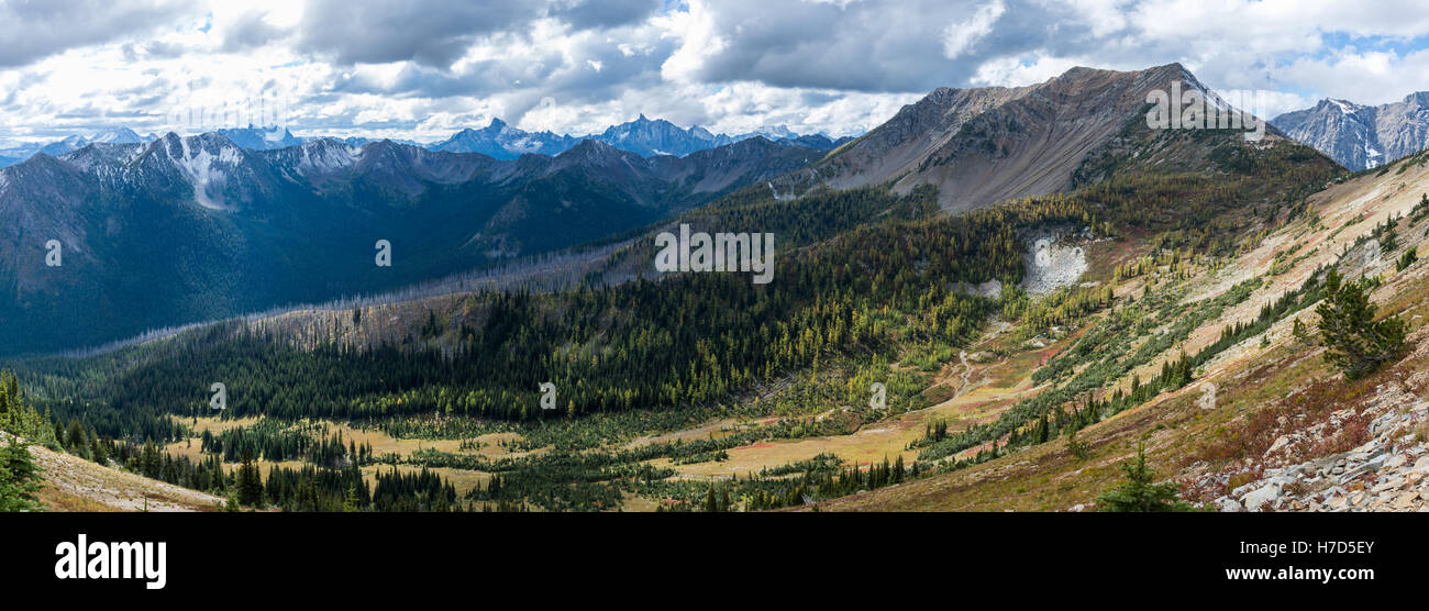 Panoramablick auf North-Cascades-Berge. Washington, USA. Stockfoto