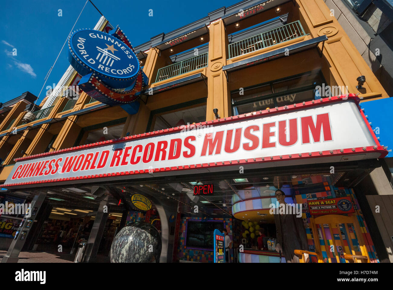 Das Guinness World Records Museum auf dem Clifton Hill, einer Hauptstraße in Niagarafälle voll von seltsamen und klebrig touristischen Attraktionen Stockfoto