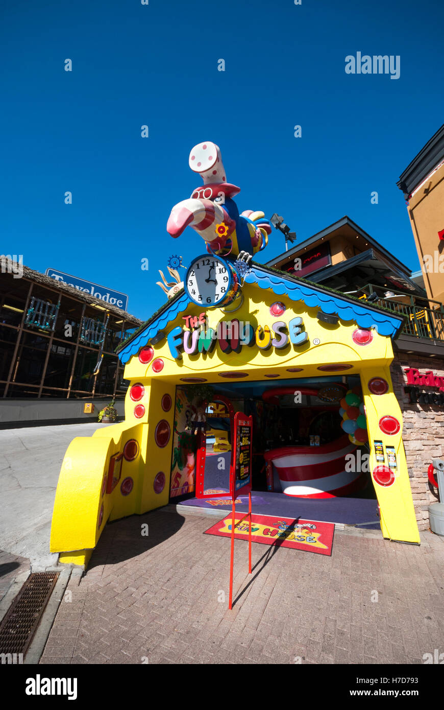 Funhouse, eine Kinder Unterhaltung Attraktion in Clifton Hill touristischen Zentrum von Niagara Falls, Kanada Stockfoto