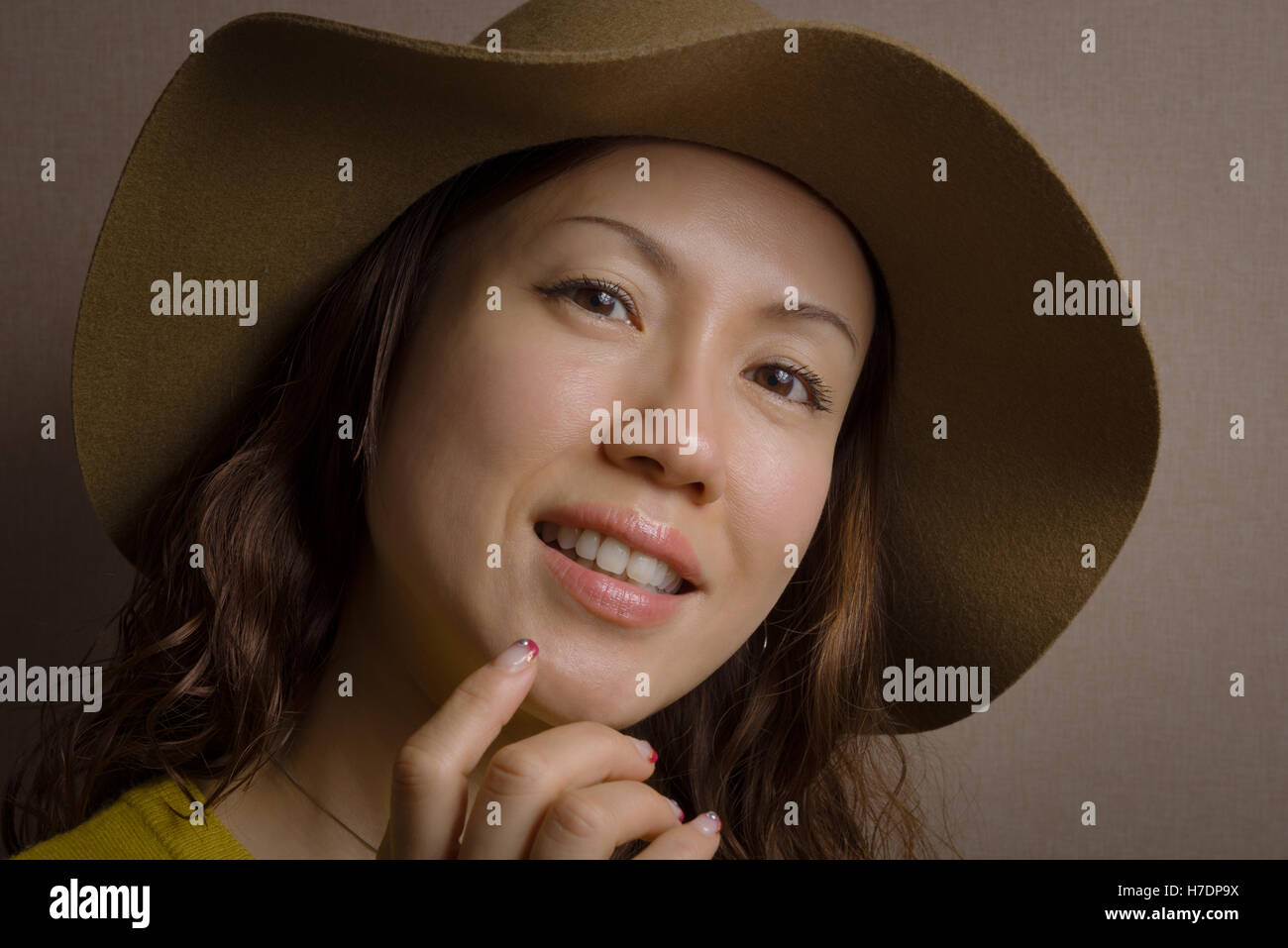 Japanische Frau Headshot Stockfoto