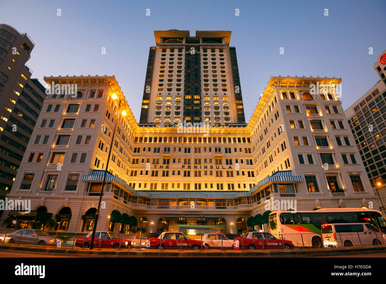 Die berühmten Peninsula Hotel, Hong Kong, China. Stockfoto