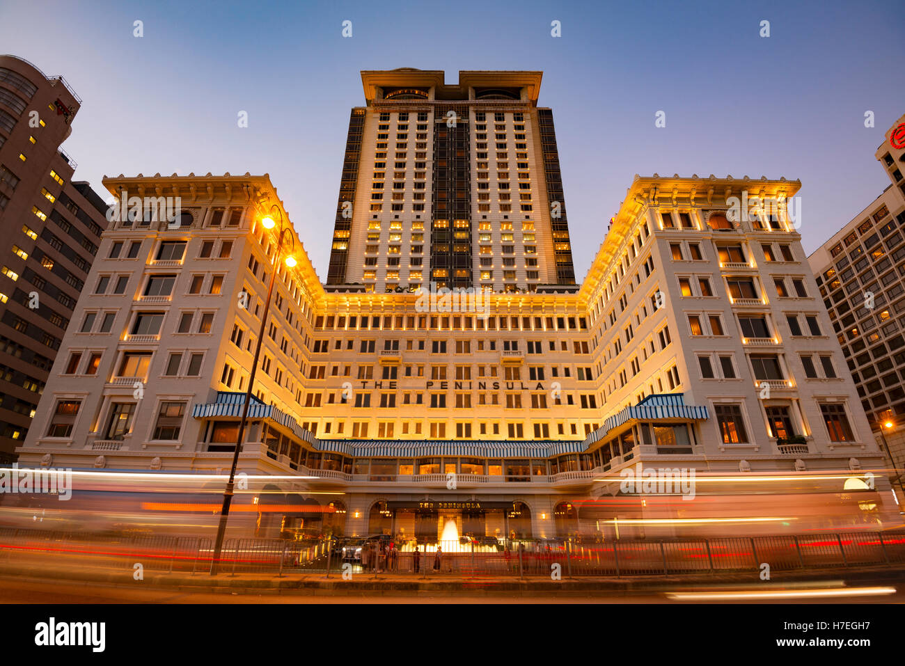 Die berühmten Peninsula Hotel, Hong Kong, China. Stockfoto