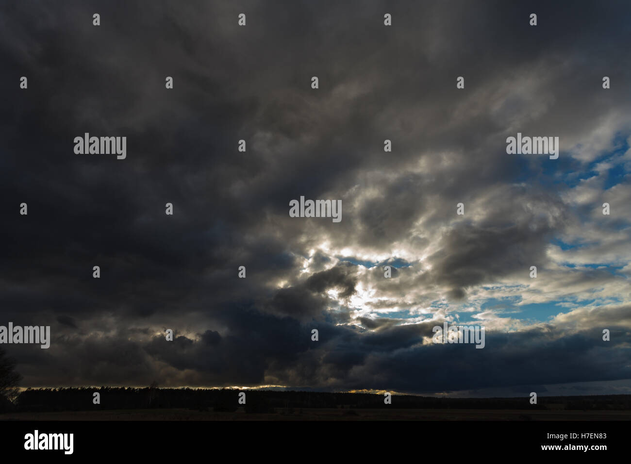 Stürmischen Wolken, Polen, Europa Stockfoto