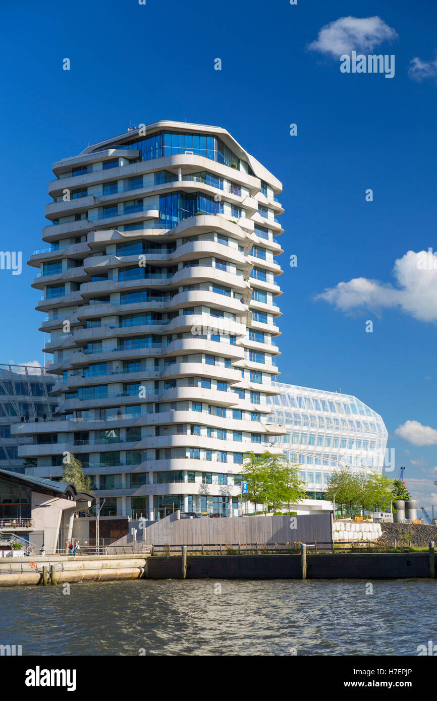 Hamburg Marco Polo Tower Mit Luxuswohnungen Und Dahinter Unilever