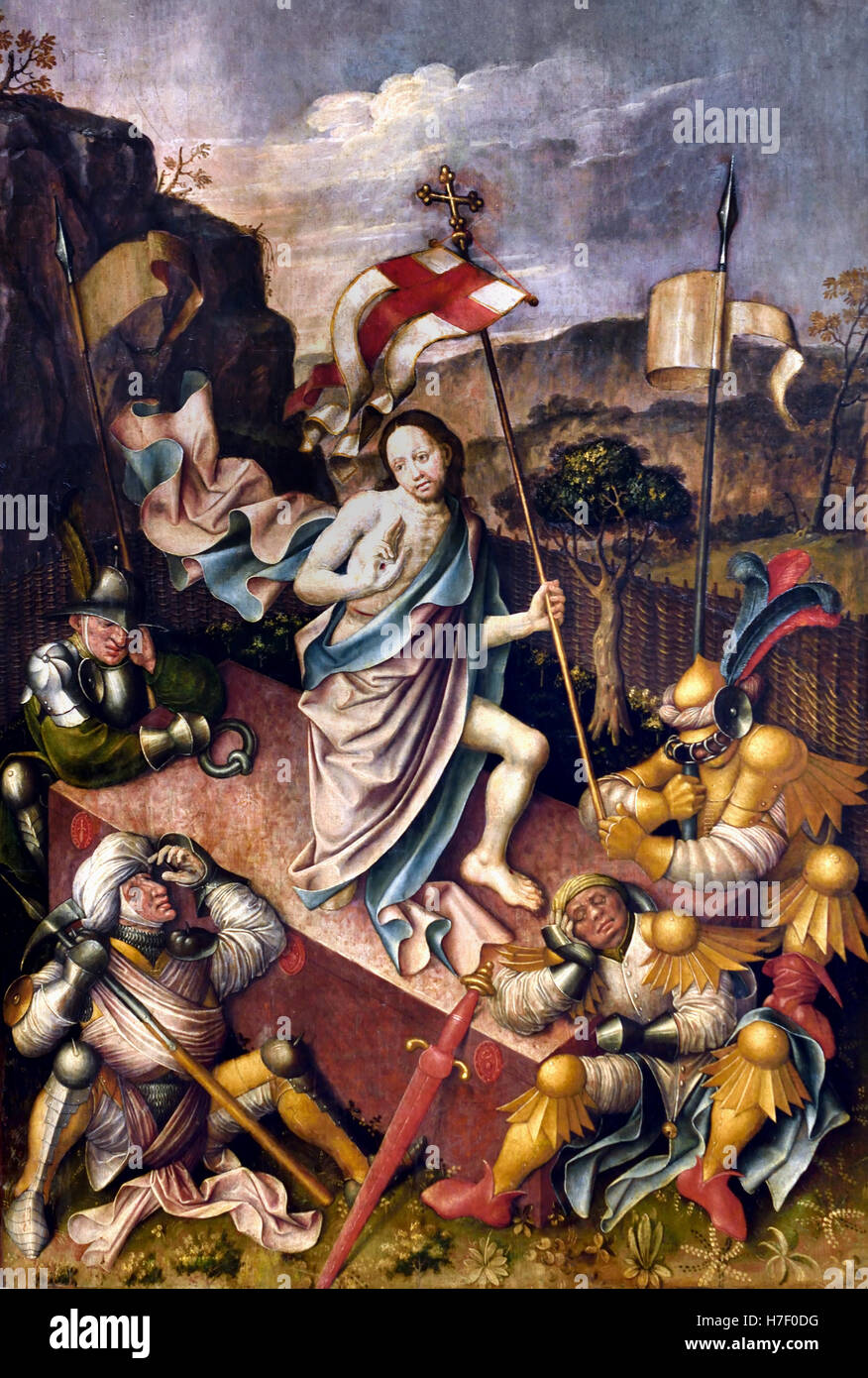 Die Auferstehung des Christus 1445 von Ehud Gabriel Angler 1404 in Monheim (Swabia) 1483 München Maler Panel und Fresko der gotischen Deutsch Deutschland Stockfoto