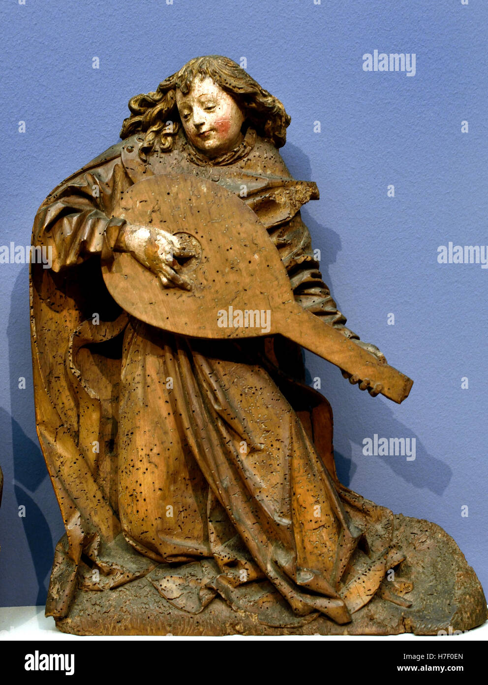 Engel spielt Bratsche und laute 1490 Skulptur Mittelalter Oberrhein - oberen Rhein Deutsch Deutschland Stockfoto