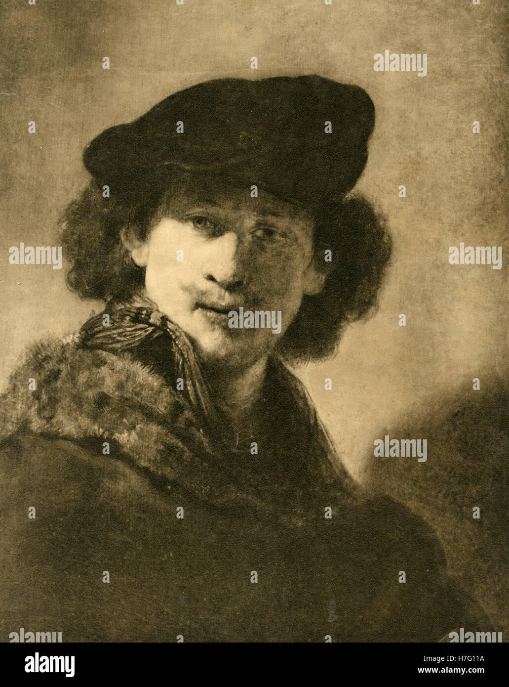 Rembrandt, Selbstbildnis von 1634 Stockfoto