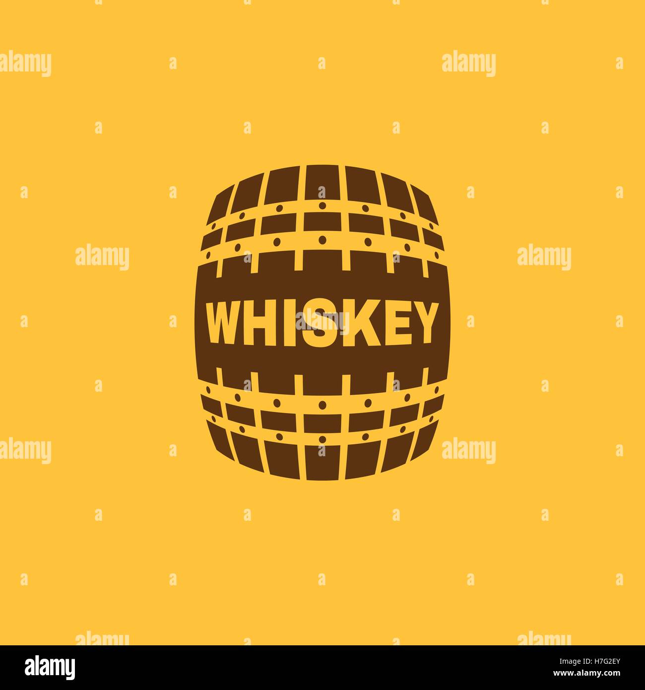 Das Whisky-Symbol. Fass und Keg, Alkohol, Whisky-Symbol. UI. Web. Logo. Zeichen. Flaches Design. Ca. Stock Vektor Stock Vektor