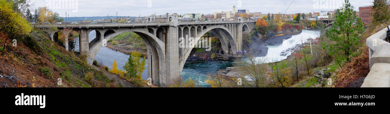 Die Monrore Street Bridge, Spokane, Washington Stockfoto