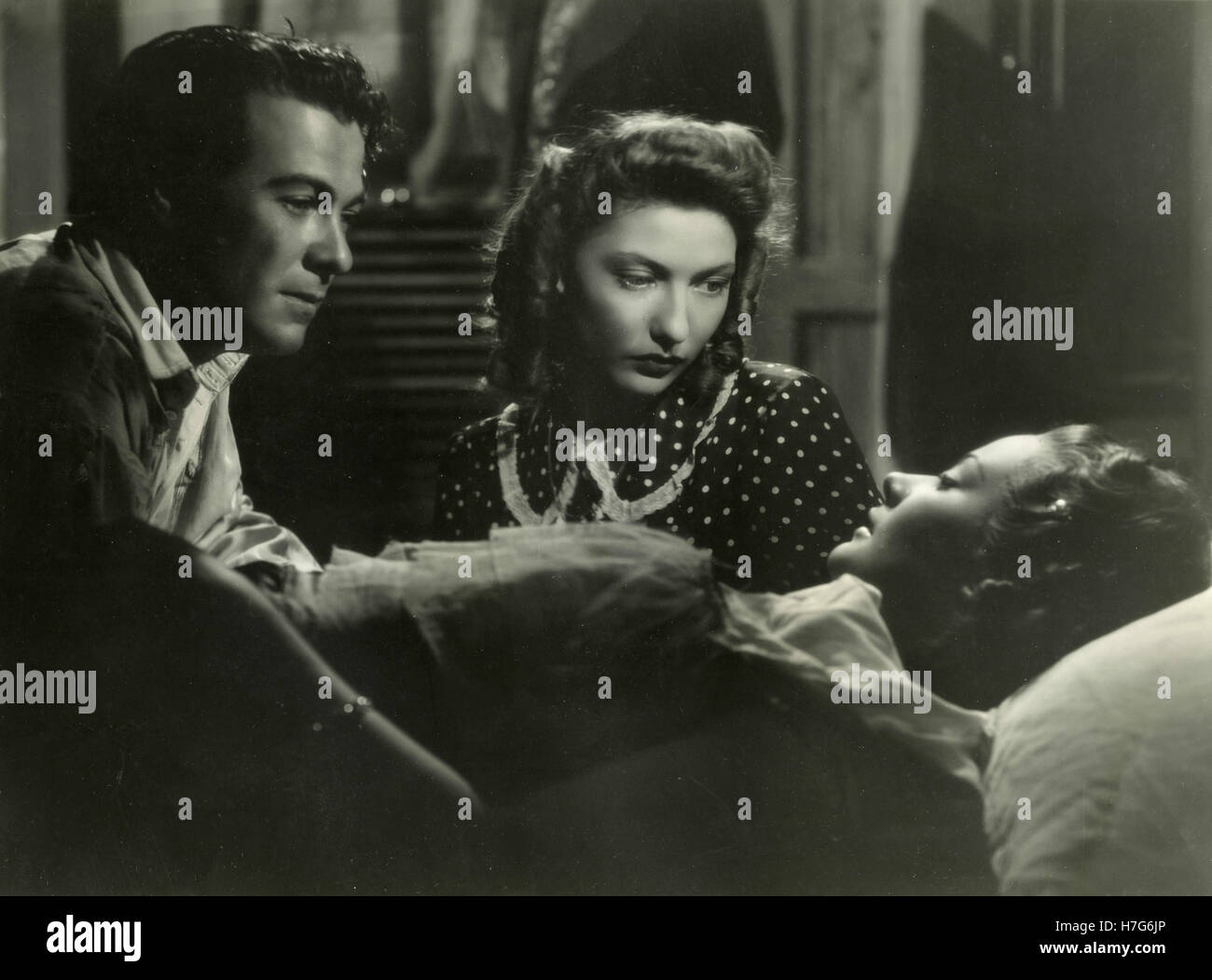 Französischer Schauspieler Georges Rigaud und Corinne Luchaire im Film Abbandono, Italien 1940 Stockfoto