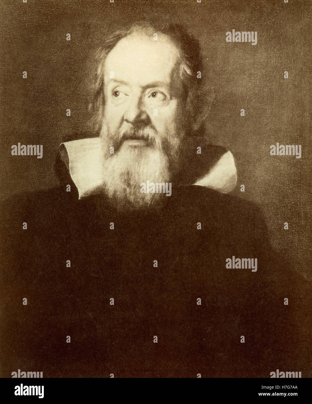 Porträt von Galileo Galilei, Gemälde von Sustermans Stockfoto