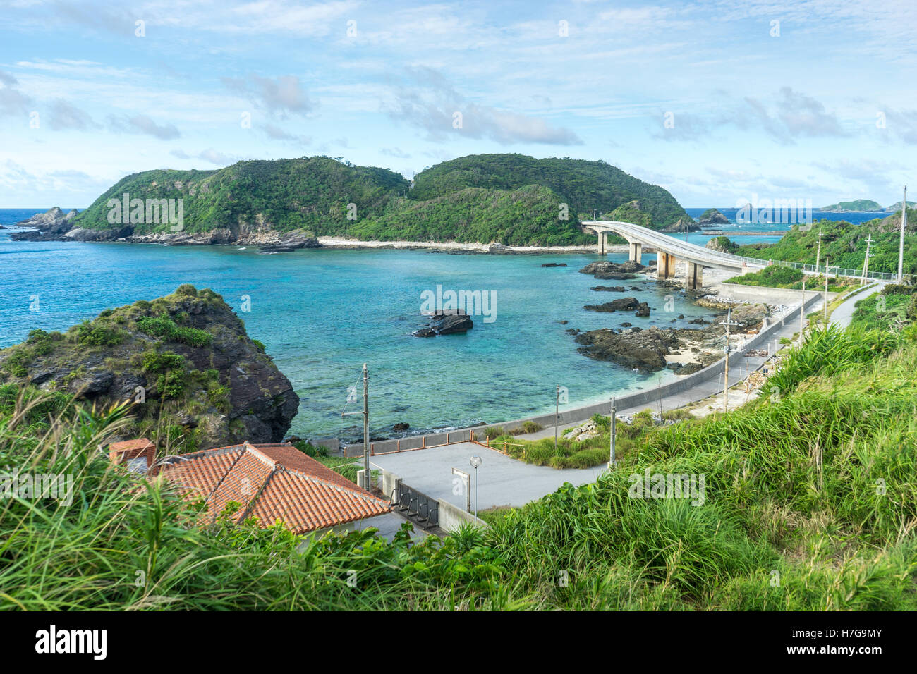 Brücke zwischen Insel und Insel geruma zamami, Okinawa, Japan Stockfoto