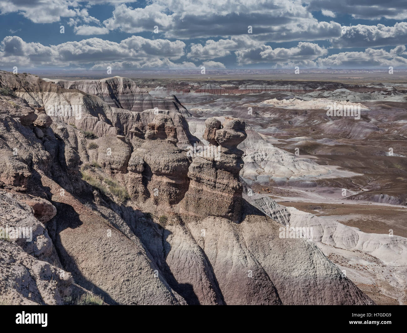 Blue Mesa im Painted Desert in der Nähe von Holbrook, Arizona USA Stockfoto