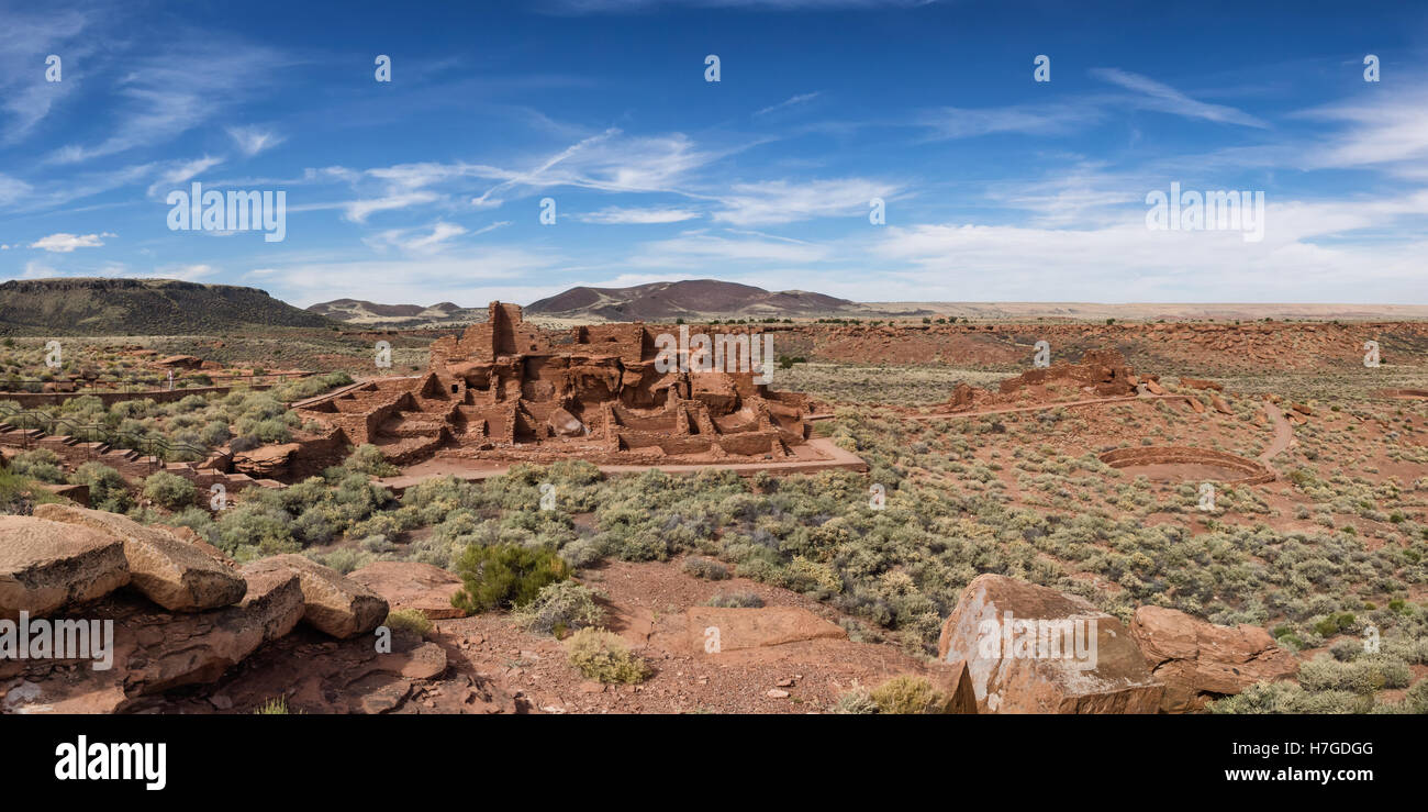 Wupatki Pueblo-Ruinen in der Nähe von Flagstaff, Arizona USA Stockfoto