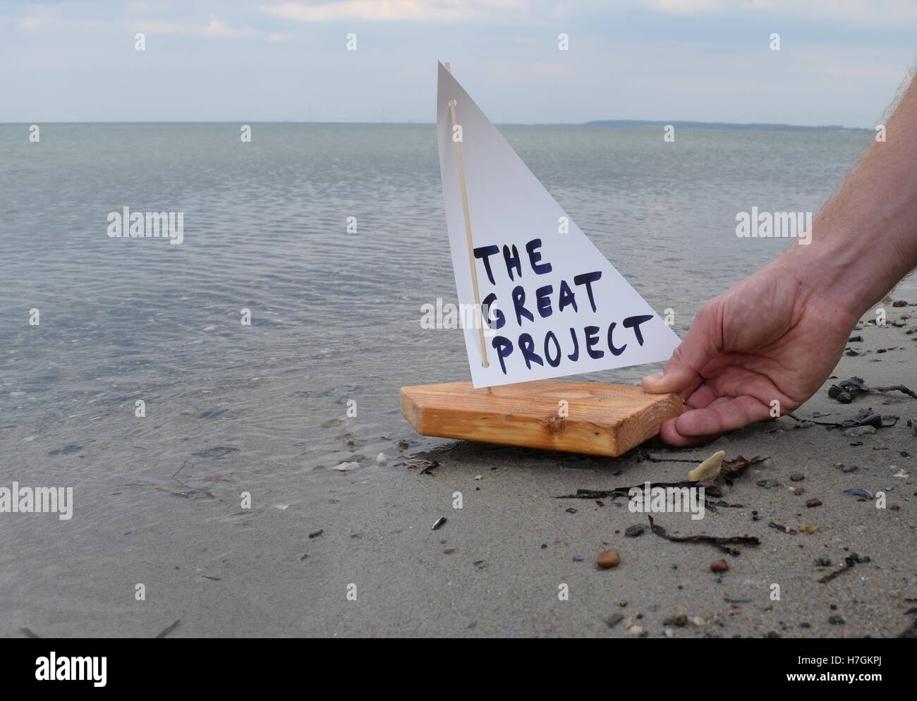 Abstrakte Darstellung der Start des großen Projekts Stockfoto